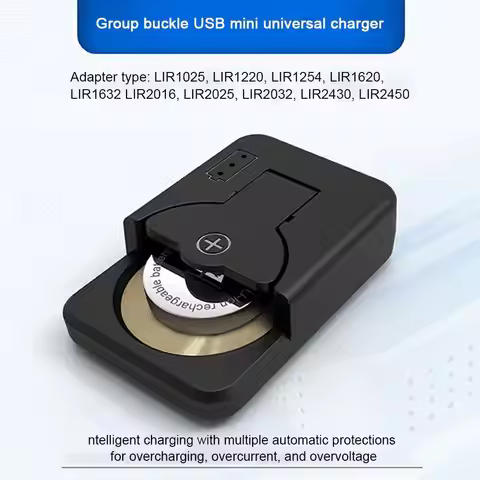 Universal Button Battery Charger For LIR2032 LIR2430 LIR2450 LIR2025 LIR2016 LIR1632 LIR1025 4.2VPor