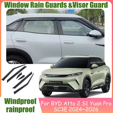For BYD Atto 2 S1 Yuan Pro SC3E 2024~2026 2025 Car Window Sunshade Rain Guards Side Window Visor Gua