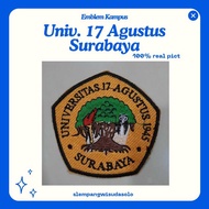 Embroidered Logo Patch/ Bet/ 17 August University Emblem/ UNTAGSurabaya