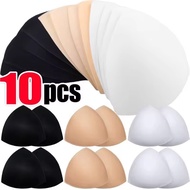 10Pcs Invisible Breast Cushions - Triangles Bra Cups Pads - Soft Inserts Chest Bra Cups Pad - Swimsu