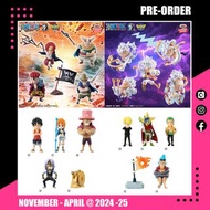 <設有實體舖> 24-25年11-4月預訂！全新未開封 亞版/行版/日版 Banpresto WCF 巨人族王國 阿爾巴夫 / 路飛五檔 太陽神 尼卡形態 收藏套裝 (金屬色) Luffy Gear 