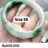 White Green Jade Jadeite bangle