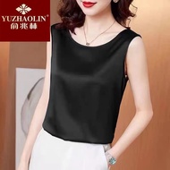 Shop Yu Zhaolin suspender vest women's round neck suit with sleeveless T-shirt loose large店铺俞兆林吊带背心女