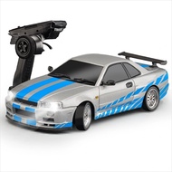 Alloy Remote Control Car LDRC 1899 LD1899 RTR 1/18 2.4G 2WD Metal Shell RWD RC Car Drift GTR R34 wit