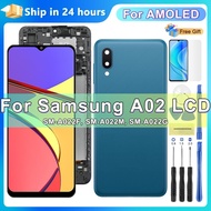 6.5" AMOLED Screen For Samsun Galaxy A02 A022 A022M A022F A022G SM-A022F LCD Display With frame Touc