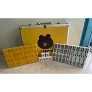 🔥Mothers Day Promo🔥Limited Edition Line Browns/ Doraemon/ Pikachu/ Minion Mahjong Set 156 Tiles (With Animal+Fei+Clown)