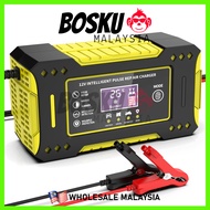 BOSKU 12V 6A Car Battery Charger Pengecas Bateri Kereta Motorsikal Restore Motorcycle Charge Pulse R