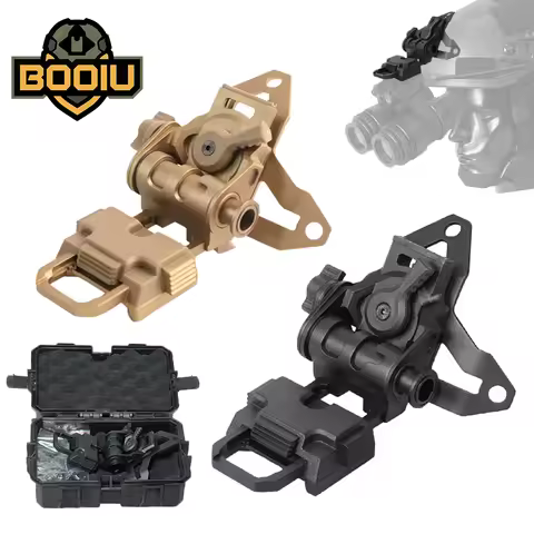 BOOIU Airsoft Helmet Metal L4G69 Night Vision Helmet Mount Holder Goggles Hunting Tactical Helmet Br