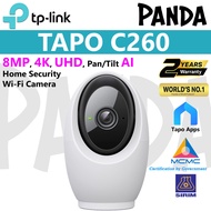 【SIRIM】TP-Link Tapo C260, 8MP, 4K, UHD, Pan/Tilt AI Home Security Wi-Fi Camera