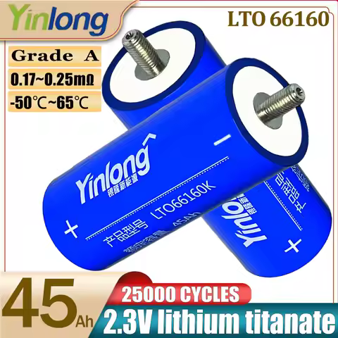 100% Original Yinlong LTO 66160 2.3V 45ah lithium titanate battery DIY 12V 24V 48V solar speaker car