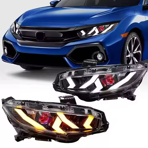 LED Headlights for Honda Civic 10Th Gen 2016-2021 Sedan Coupe Hatchback Type R Animation Sequential 