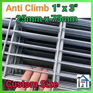 Anti Climb 1"x3"Kotak (Custom Size)Fencing Hole, Thickness (3.6mm)