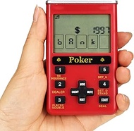 Handheld Poker Game for Adults 7 in 1 Casino Game (Red Plastic)