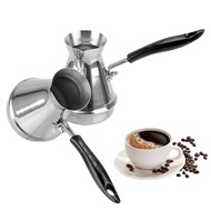 Turkish Coffee Pot Stainless Steel Butter Melting Pot Coffee Utensils Kitchen Tools European Long Handle Moka Pot