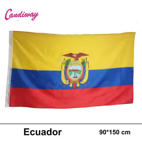 ECUADOR POLYESTER INTERNATIONAL COUNTRY FLAG Indoor Outdoor The Flag of Ecuador Polyester Flag 5*3 F