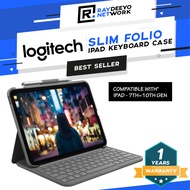 Logitech Slim Folio for iPad 7th~11th Gen Keyboard Case