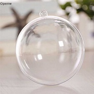 【Openw】 Transparent Open Plastic Christmas Decor Bauble Ornament Gift Present Box GOOD