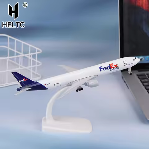 1 Set 20cm Air Fedex Express Airlines 777 Metal Alloy Model Plane Kits To Build With Wheels Landing 