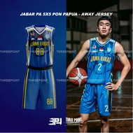 West Java PON 2020 Jersey - Custom Basketball Jersey, Threepoint Sports Pants, Jersey