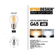 [1pc 4w G45 E27/E14] Wynn Design Led Bulb Clear Globe Led Bulb Daylight Bulb or Warmwhite Bulb Lampu