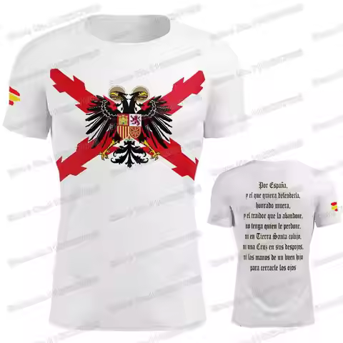 Spanish Tercios Lope de Vega T Shirt Spain Empire Outdoor Tech Shirts Men MTB Clothing Training Tops