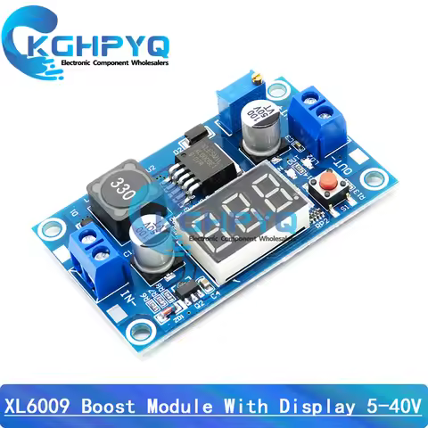DC-DC XL6009 Digital Boost Step Up Power Supply Module Adjustable 4.5-32V to 5-52V Step-up Voltage R