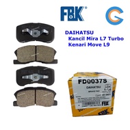 FBK Kancil Mira L7 Turbo, Kenari Move L9 Front Disc Brake Pad DAIHATSU FD0037S