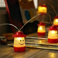 【SPICE】日本 戶外/室內兼用 (2WAY)微笑LED燈防水飾條-紅色