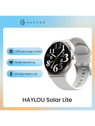 HAYLOU Solar Lite 智慧手錶 1.38英寸顯示器無線 5.3 100 + 錶盤 SpO2 心率監測器 20 天耐力智慧手錶 ls05 pro
