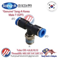 Sang-A GPT Series Male Tee Connector Pneumatic Fitting , Made in Korea , Pneumatic T Fitting thread 