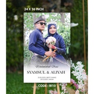 WEDDING BOARD | MAJLIS PERTUNANGAN | WELOME BOARD CANVAS TRAPAULIN (24X36 INCH)
