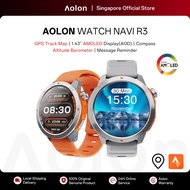 【GPS】Aolon Navi R3 Smart Watch GPS Map Altimeter 46mm Amoled Display Sport Tracker 7-day Battery