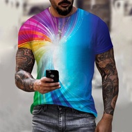3D Digital Printed T-Shirt Rainbow Swirl Men Women T-Shirt HF11.26