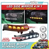 Perodua Axia Myvi Bezza Ativa Proton Saga Persona Preve LED Side Mirror Signal Lamp Light Running Da