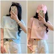 Polo Ralph Lauren 多巴胺刺繡冰絲針織短袖 短袖T恤 Cotton Short Sleeve T-shirt 恤衫 棉t恤 女裝 tee shirt 衛衣 XXL Top t shir