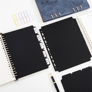 🔥Store Manager Recommended🔥Loose-leaf Divider Index Leaf Loose-leaf DIY Pure Black Universal Hole No