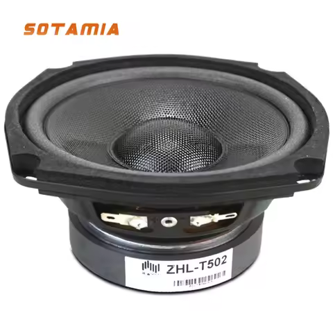 SOTAMIA 1PCS 5 Inch Bubble Cloth Edge Subwoofer 8 Ohm 100 Watt High Power Water-resistant Square Cor