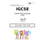 IGCSE English First Language 0500 | Paper 1 | Question Papers