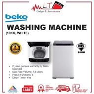 BEKO 10KG Top Load Non-Inverter Washing Machine White (O) BTU1008W