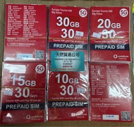觀塘廣場店 現貨 Vodafone 歐洲多國數據卡 5G 30日/天漫遊上網卡（10GB/15GB/20GB/30GB/50GB） DATA卡 Sim卡電話卡希臘挪威荷蘭芬蘭法國立陶宛西班牙 拉脫維亞