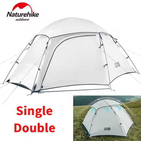 Naturehike 4 Season Tent Waterproof Portable Ultralight 1-2 People Windproof 15D Nylon Hiking Outdoo