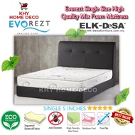 (Evorezt)Single Mattress/High Density Mix Foam Reborn/Tilam Bujang 5 Bintang