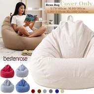 Bestenrose S/M/L/XL Ready-made Bean Bag Sofa Cover bean beg Sofa Bag Chair Cover Indoor Cover (No Filling)