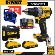 Brushless Hammer Drill 20V ATOMIC bor tembok DEWALT DCD805D2T DCD805