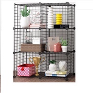 Composite plastic cabinet - Iron shelf - 6 doors without doors