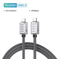 สาย USB4 40Gbps C ไปยัง UCB C 240W ฟ้าร้อง3 Type-C สายชาร์จเร็ว8K 60Hz กล่องทีวีสำหรับมือถือแท็บเล็ต