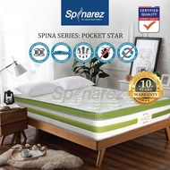 SpinaRez Pocket Star Tilam Mattress 13 inch Euro Top + Coconut Fiber & Pocket Spring Hybrid (King)(Q