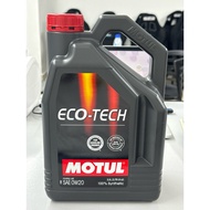 Motul ECO-TECH 0W20 Fully Synthetic Engine Oil - 3.5 Litre / Eco Tech EcoTech