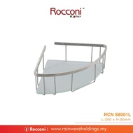 RCN S8001L : Corner basket c/w frosted glass (Satin finishing)