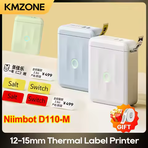 NIIMBOT D110 Upgraded D110M Thermal Label Printer Mini Pocket Smart Label Maker With Tape for Office